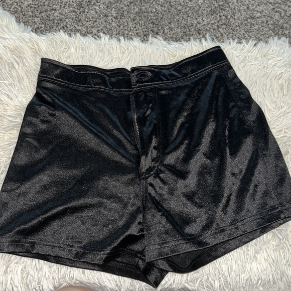 Black Satin Shorts - xsmall - Picture 1 of 7